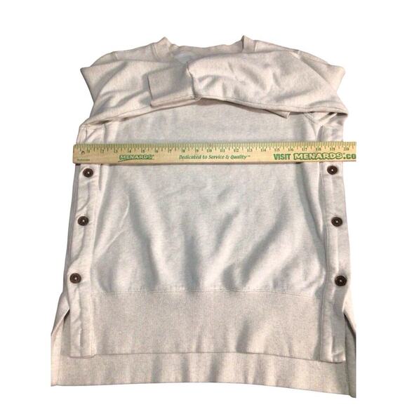 St John's Bay Sweatshirt Side Buttons Womens S Tunic Crewneck Cotton Blend - Picture 5 of 7